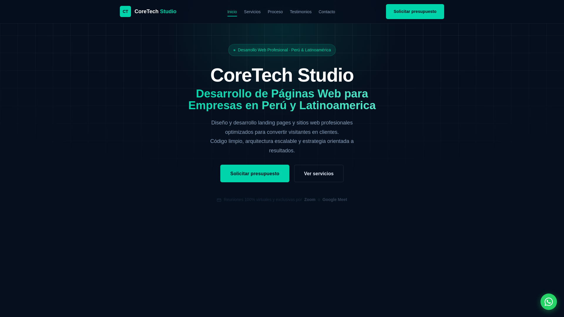 website screenshot of https://coretechstudio.tech/