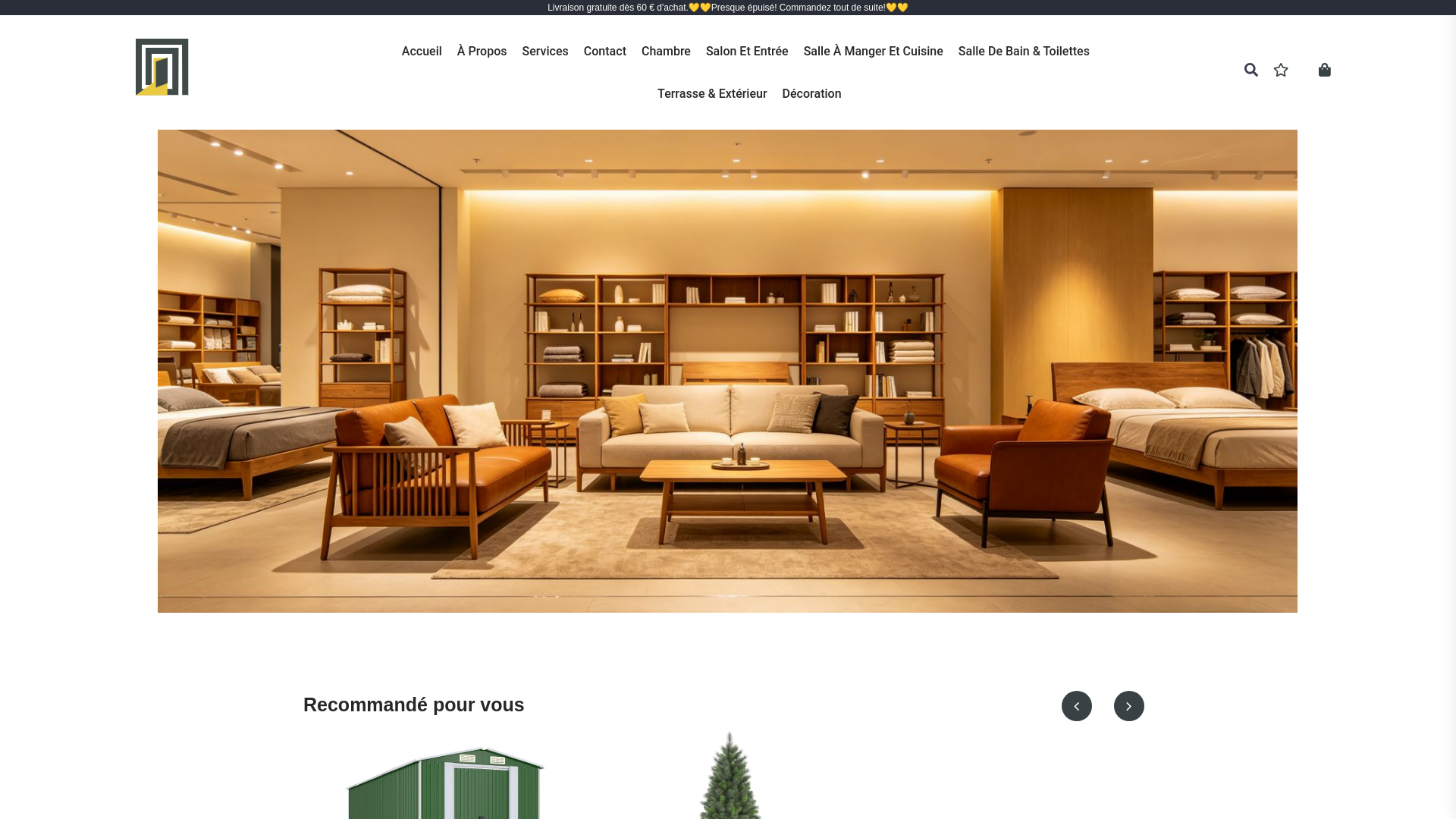 website screenshot of https://chezmoiconfort.com/