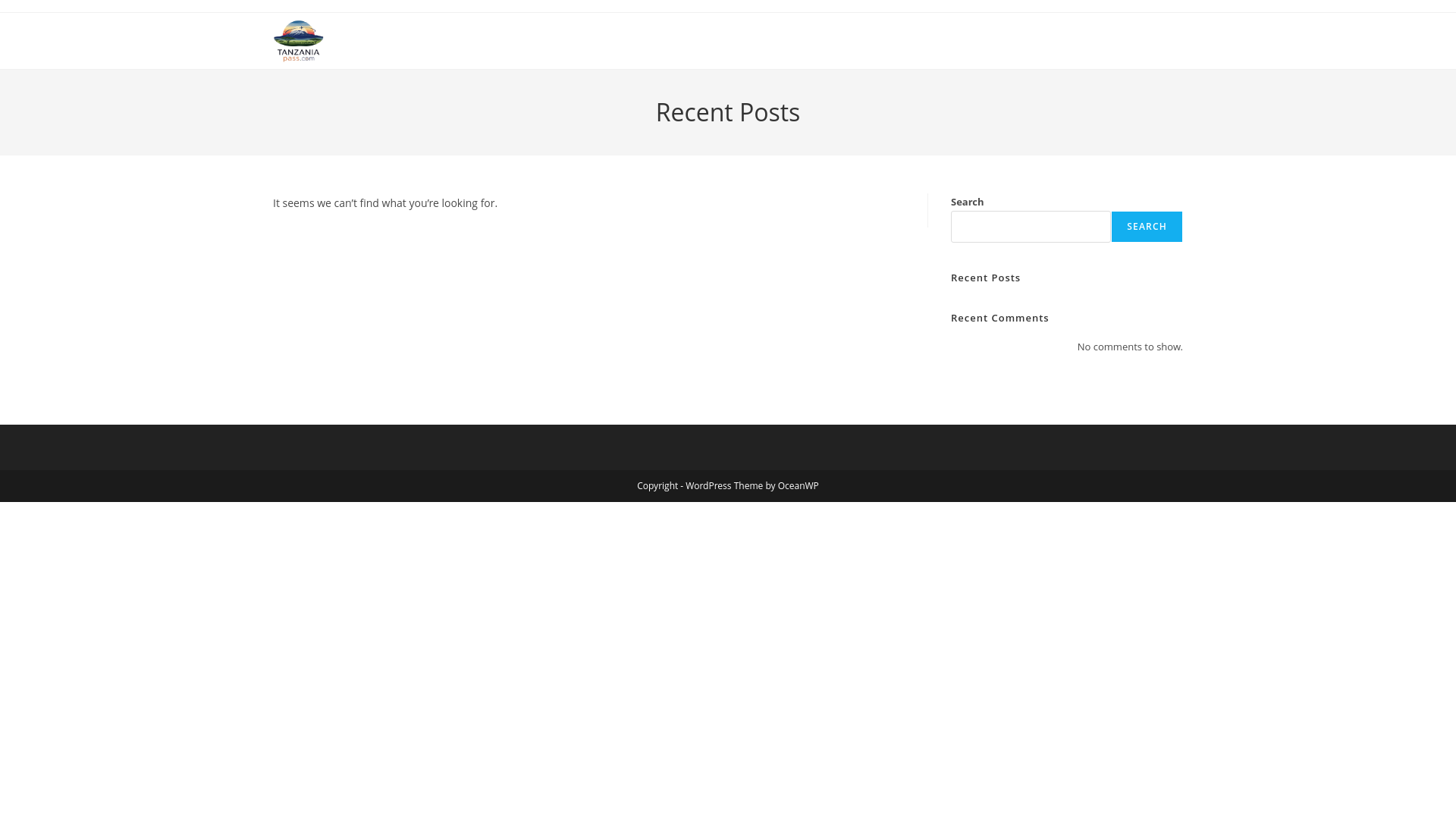 website screenshot of https://tanzaniapass.com/