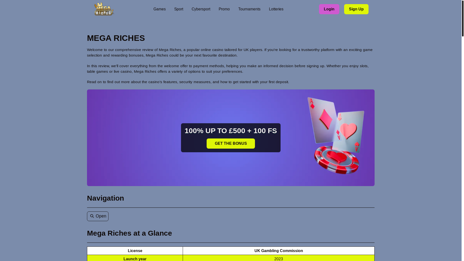 website screenshot of https://megaricheslogin-net.pages.dev/
