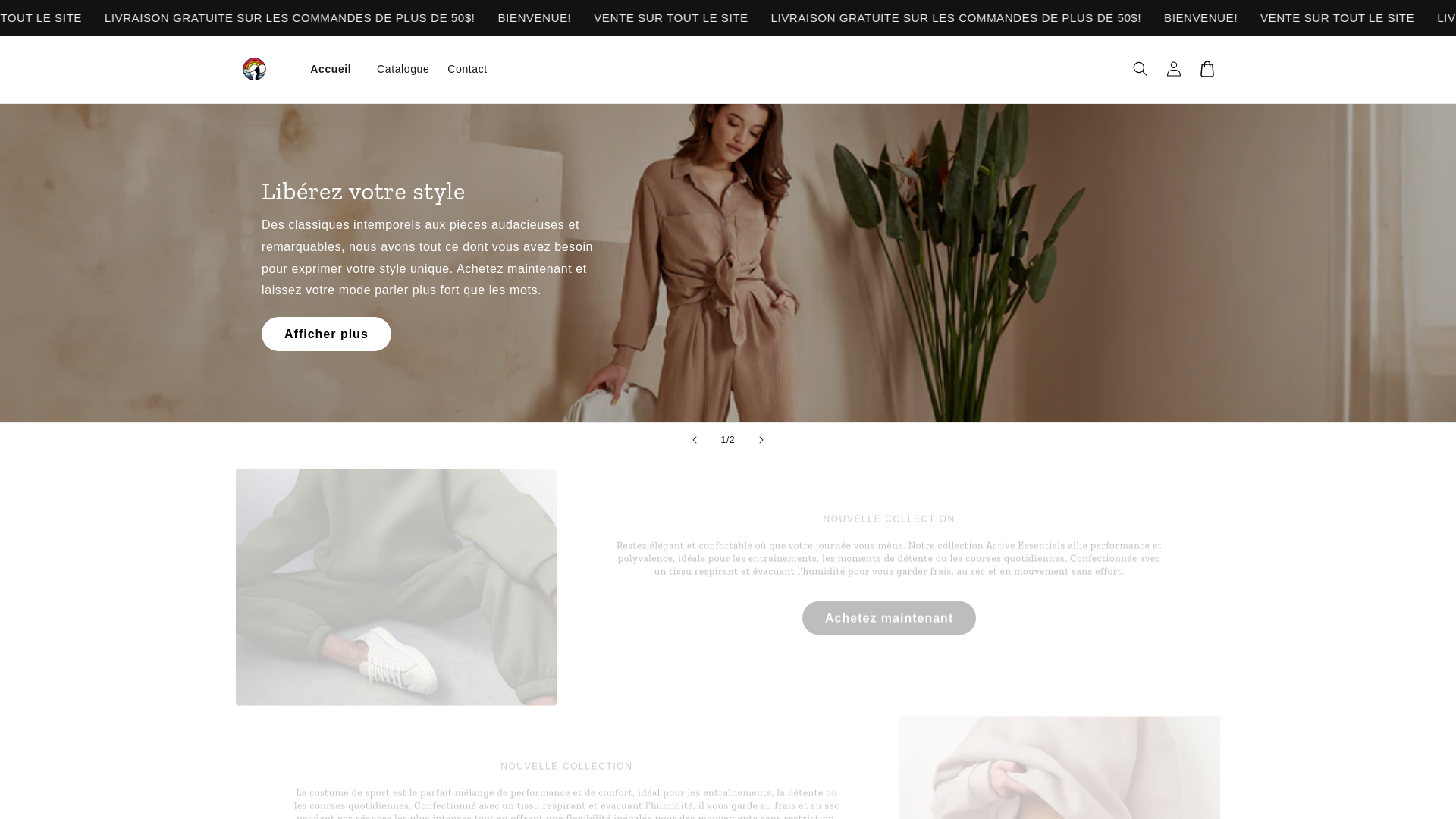 website screenshot of https://styleflows.store
