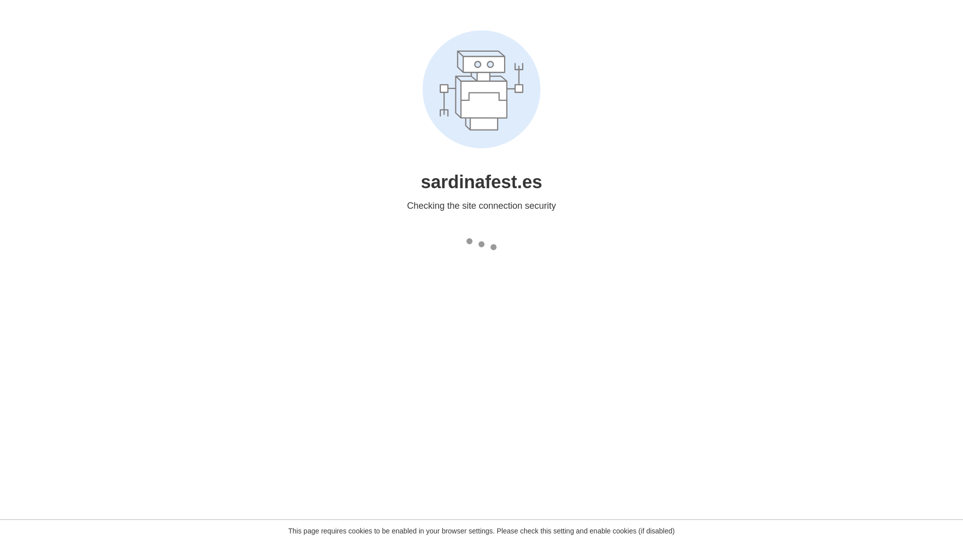 website screenshot of https://sardinafest.es