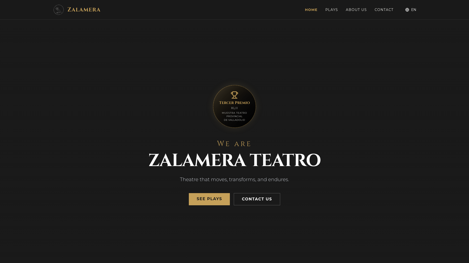 website screenshot of https://zalamerateatro.es/