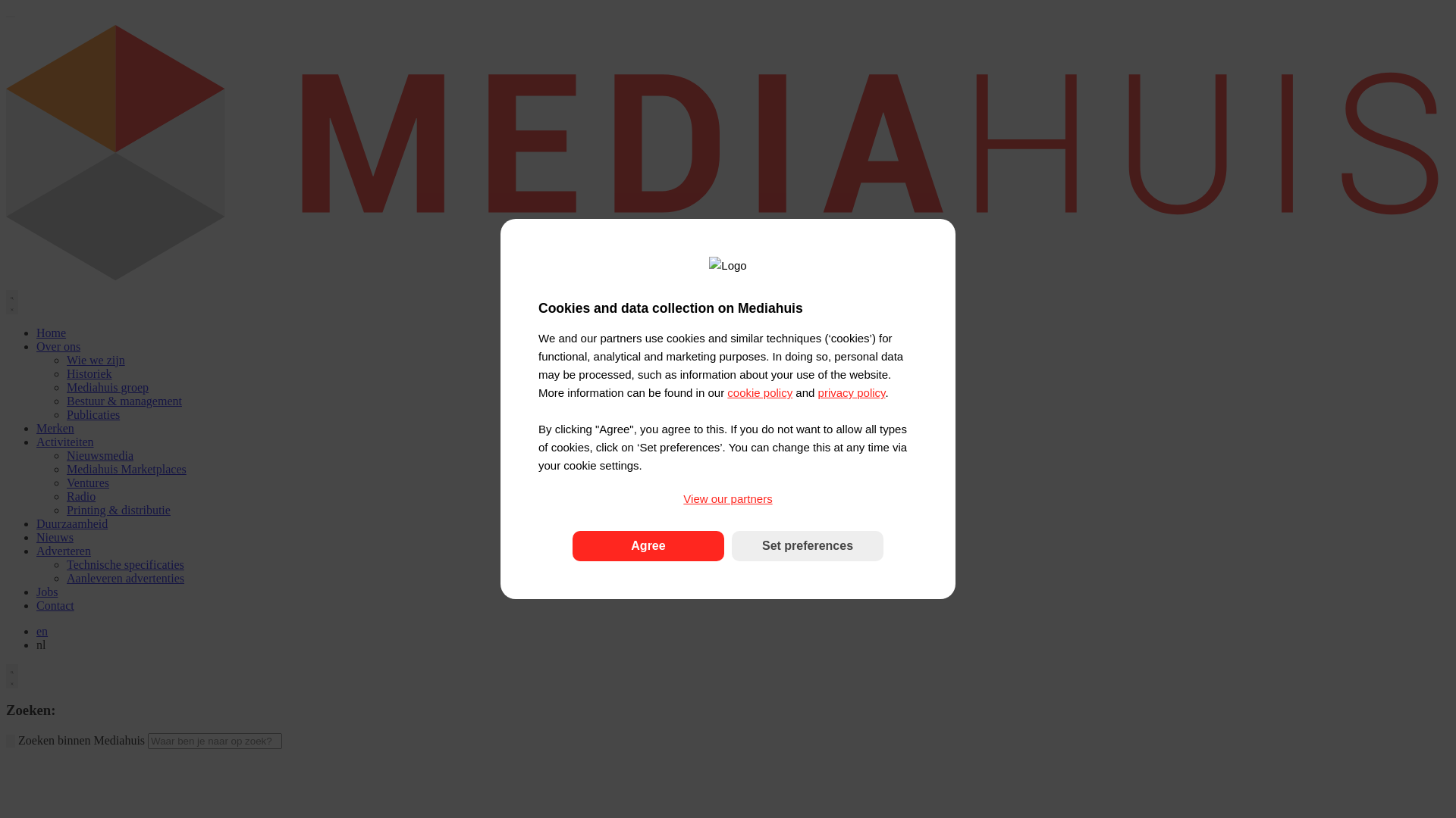 website screenshot of https://mediahuis.be