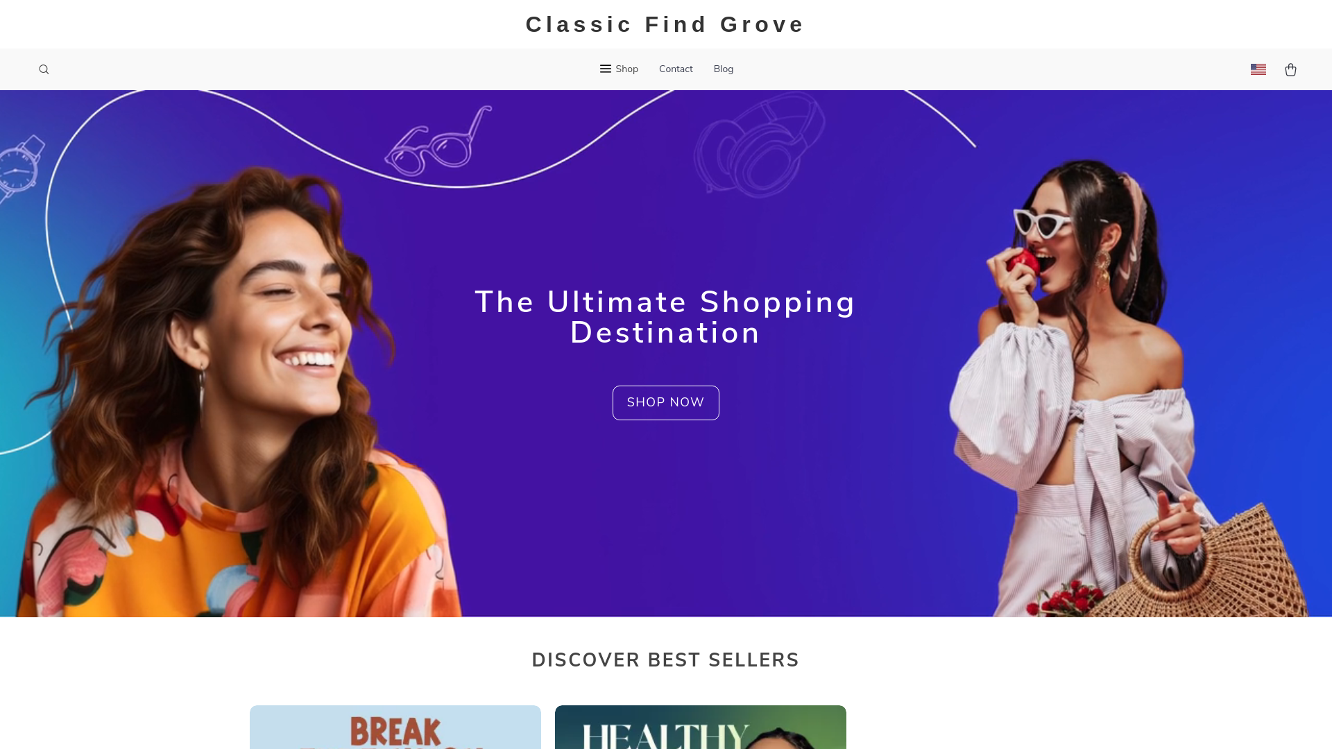 website screenshot of https://classicfindgrove.shop/