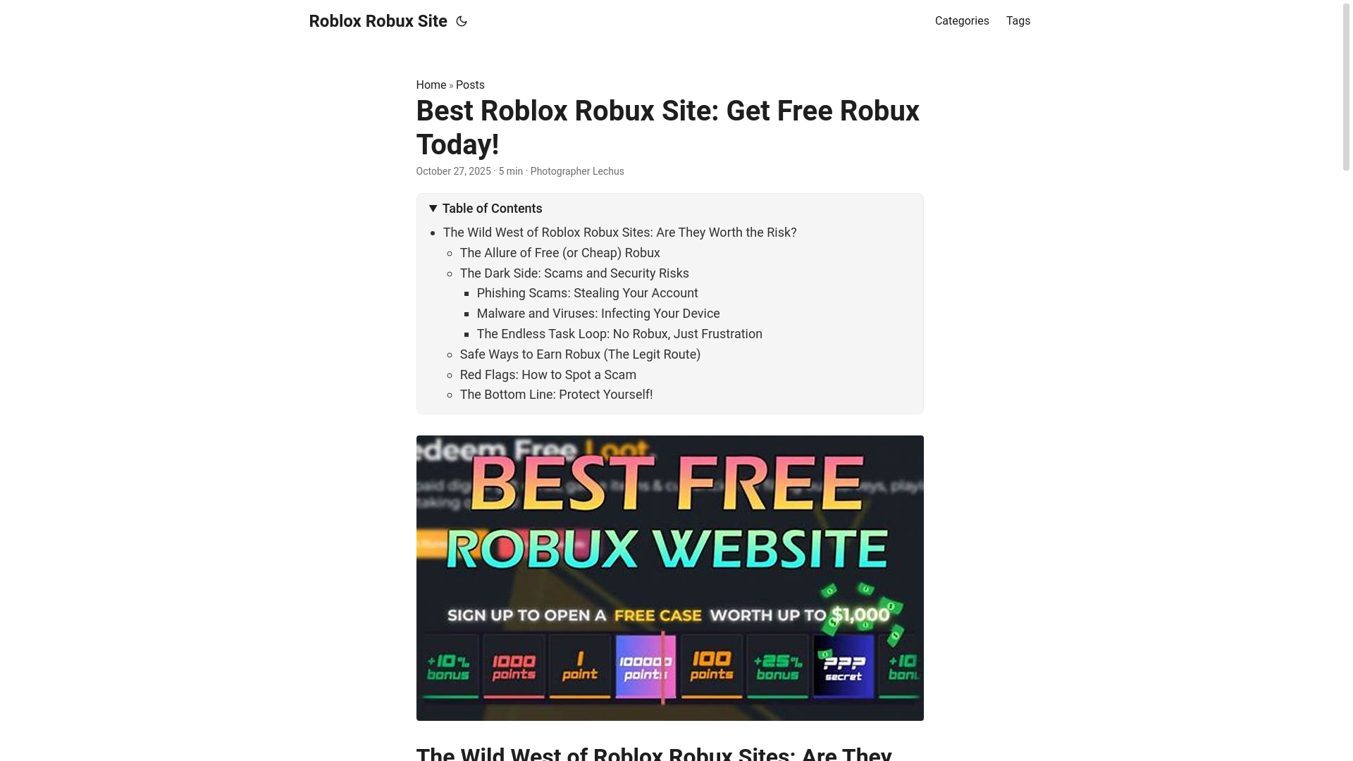 website screenshot of https://roblox-robux-site.pages.dev/