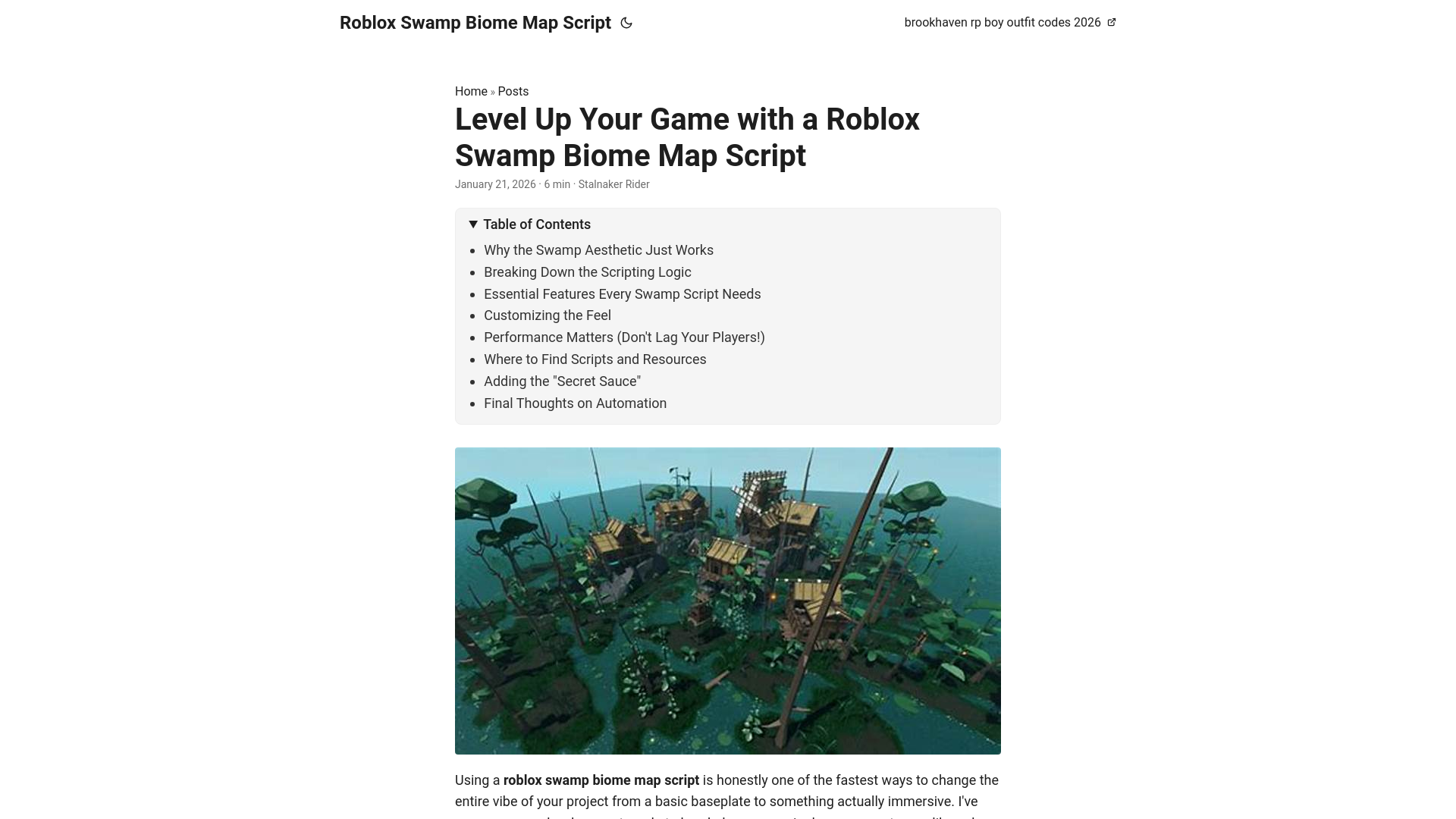 website screenshot of https://robloxswampbiomemapscript.pages.dev/