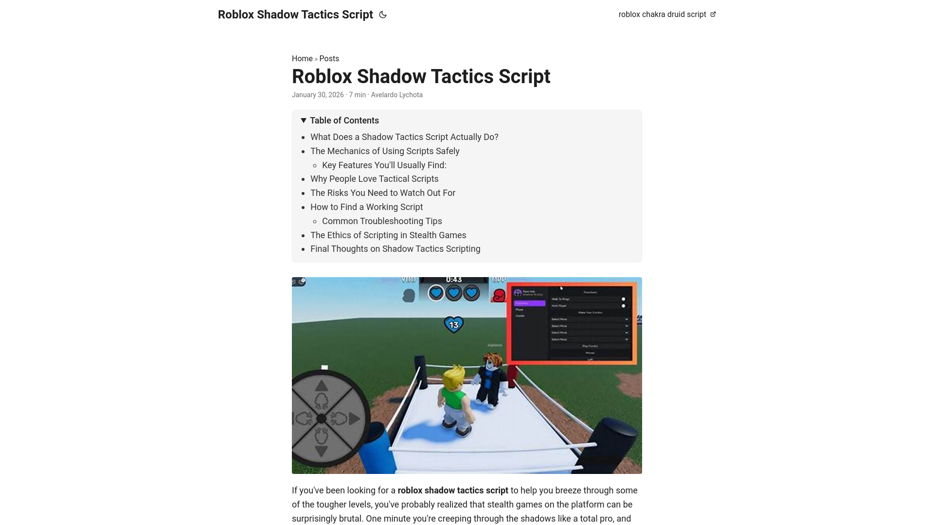 website screenshot of https://robloxshadowtacticsscript.pages.dev/