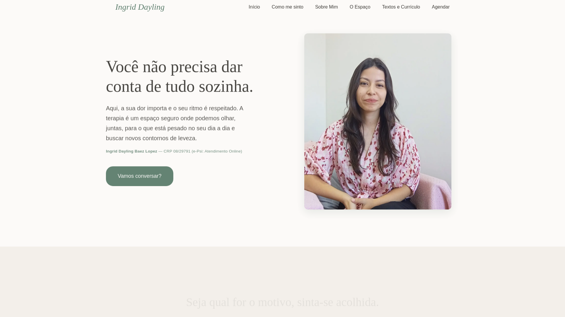 website screenshot of https://ingriddayling.psc.br/