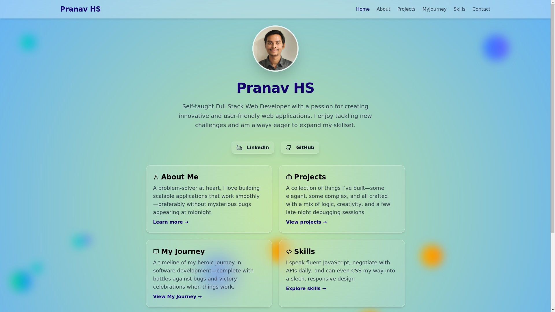 website screenshot of https://pranavhsg.pages.dev/