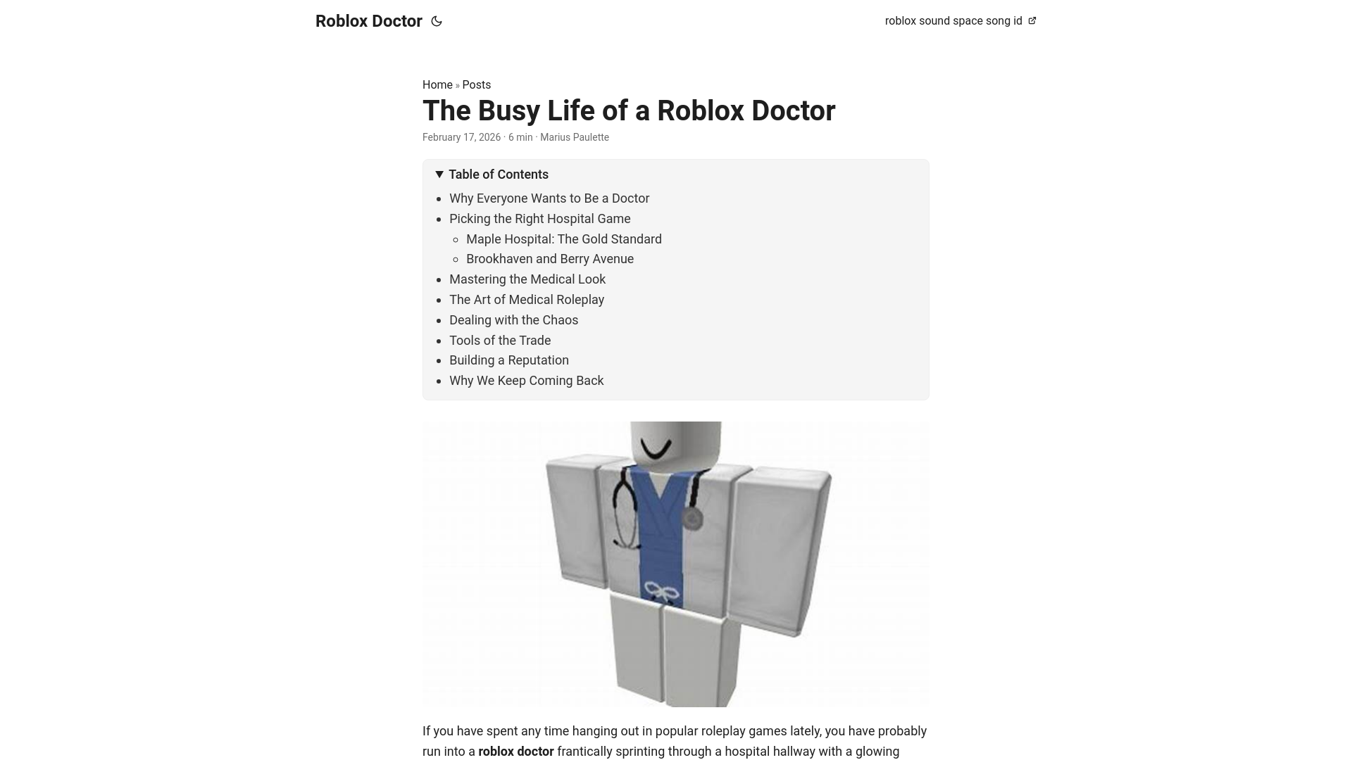 website screenshot of https://roblox-doctor.pages.dev/