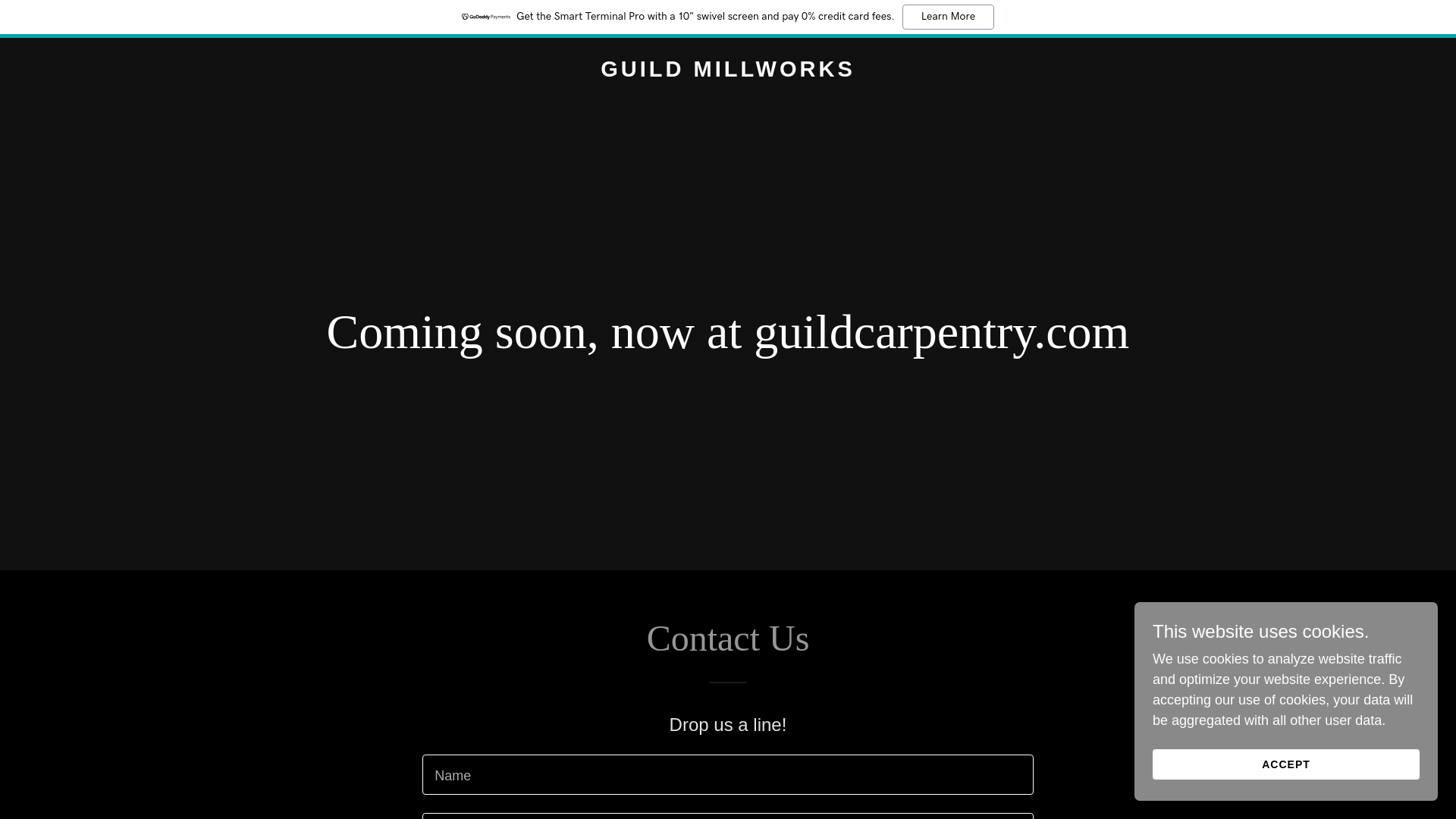 website screenshot of https://guildmillworks.com/
