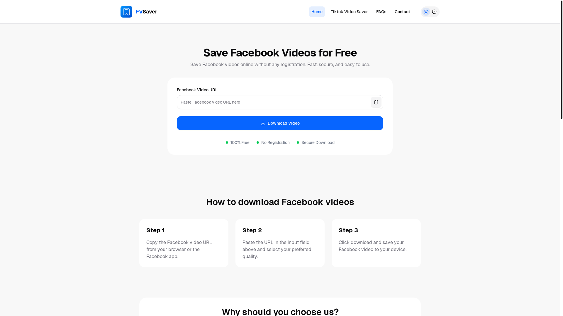 website screenshot of https://fvsaver.com/