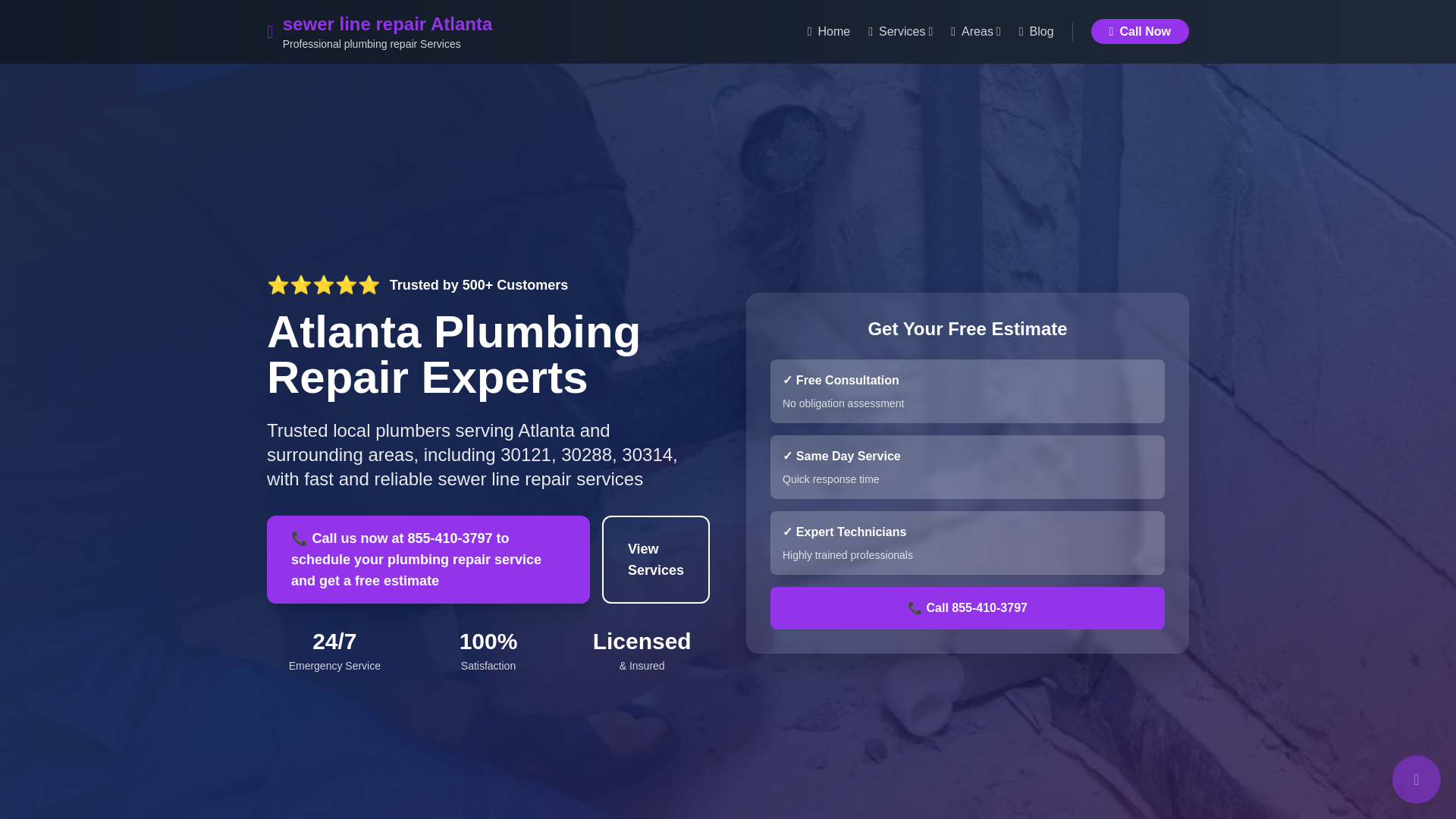 website screenshot of https://sewer-line-repair-atlantae.pages.dev/