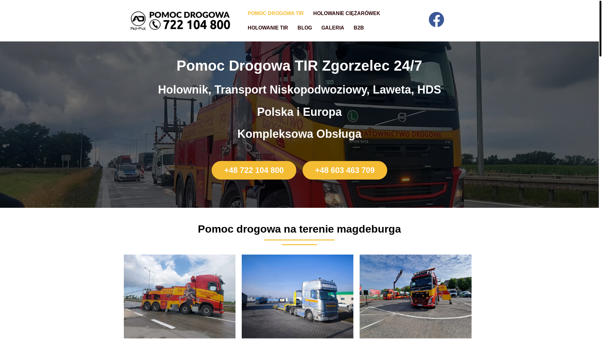 website screenshot of https://pomocdrogowatirswidnica.pl/