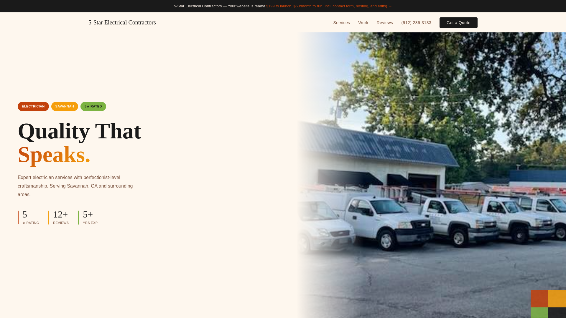 website screenshot of https://5-star-electrical-contractors-demo.pages.dev/