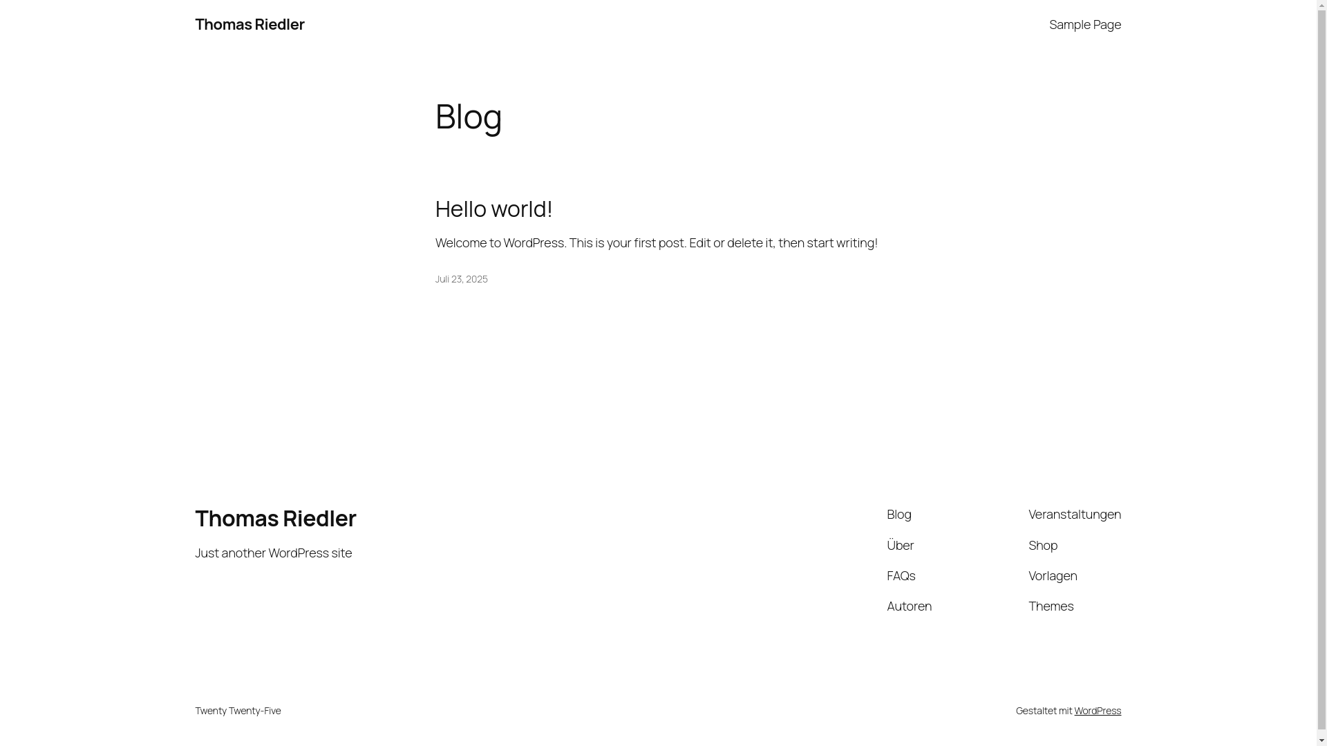 website screenshot of https://thomas-riedler.at/