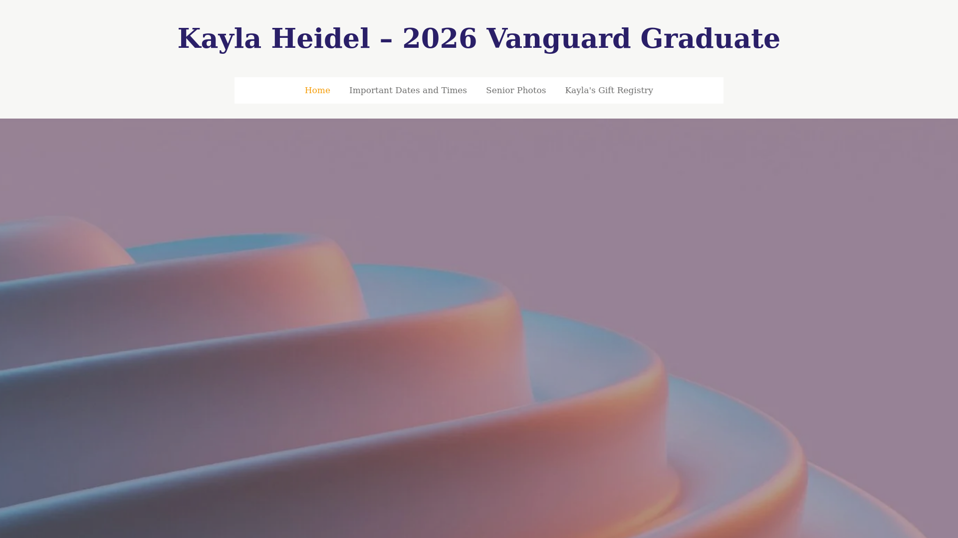 website screenshot of https://kaylaheidel2026.com/