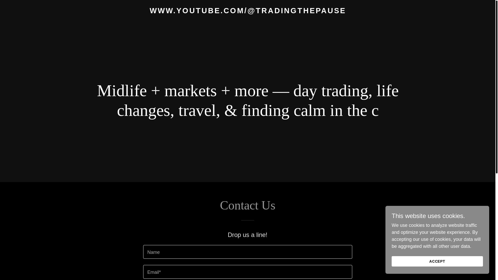 website screenshot of https://tradingthepause.com/