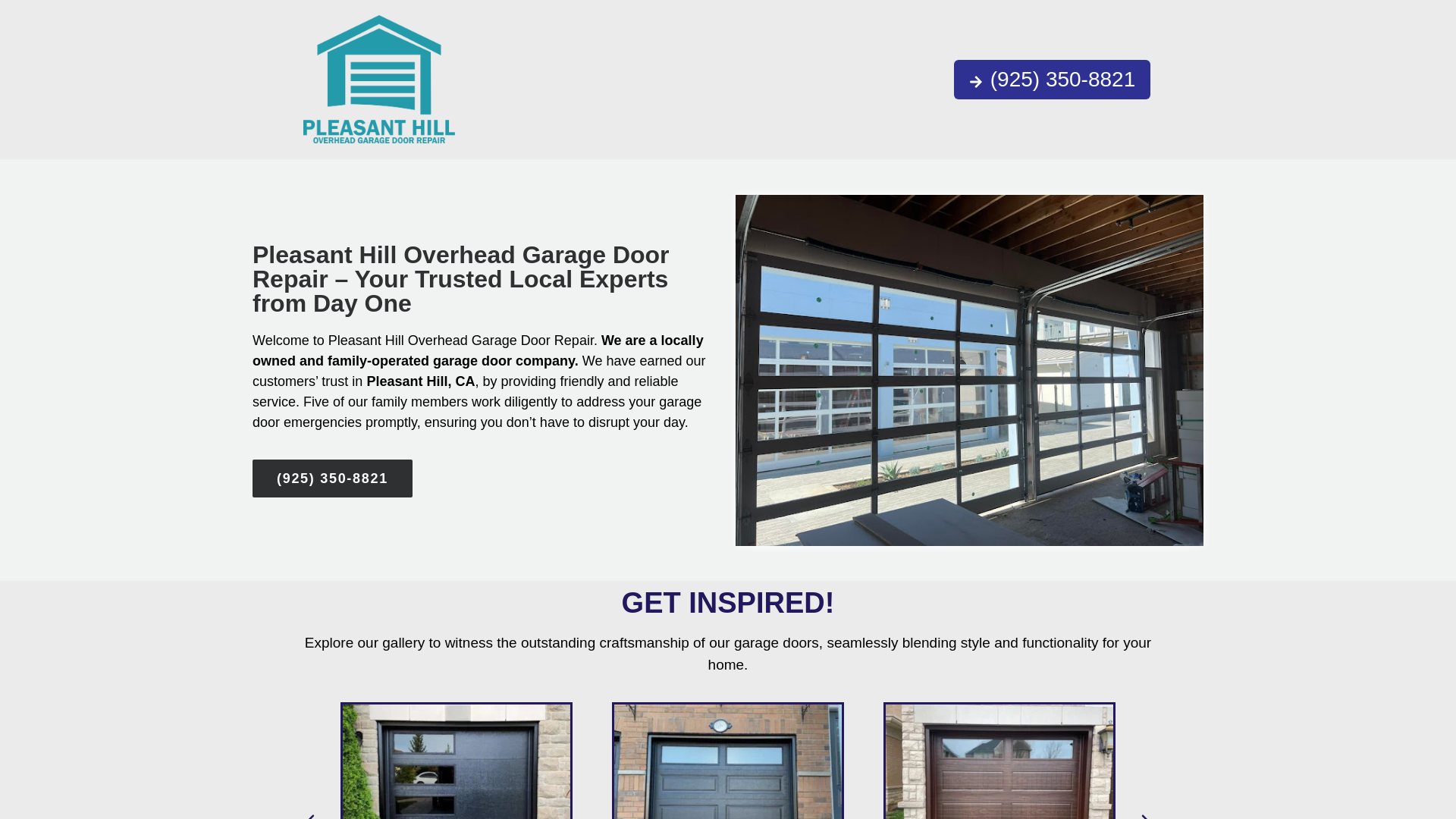 website screenshot of https://pleasanthilloverheadgaragedoorrepair.online/