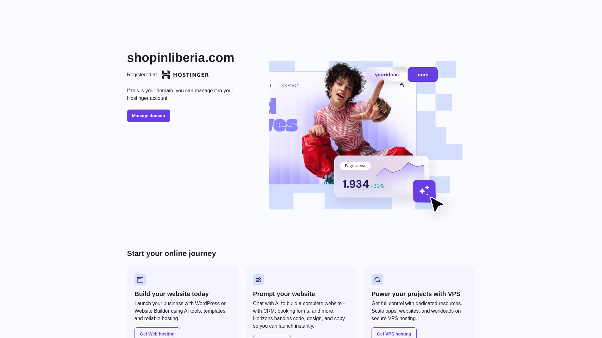 website screenshot of https://shopinliberia.com/