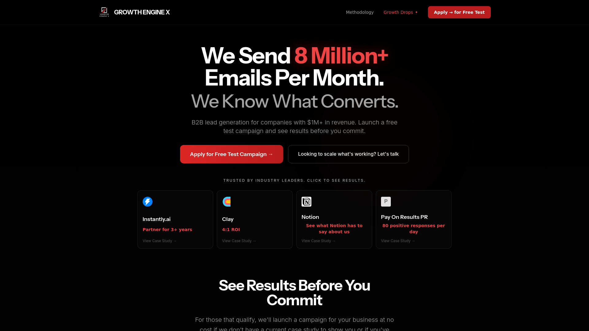 website screenshot of https://findleadssync.info/