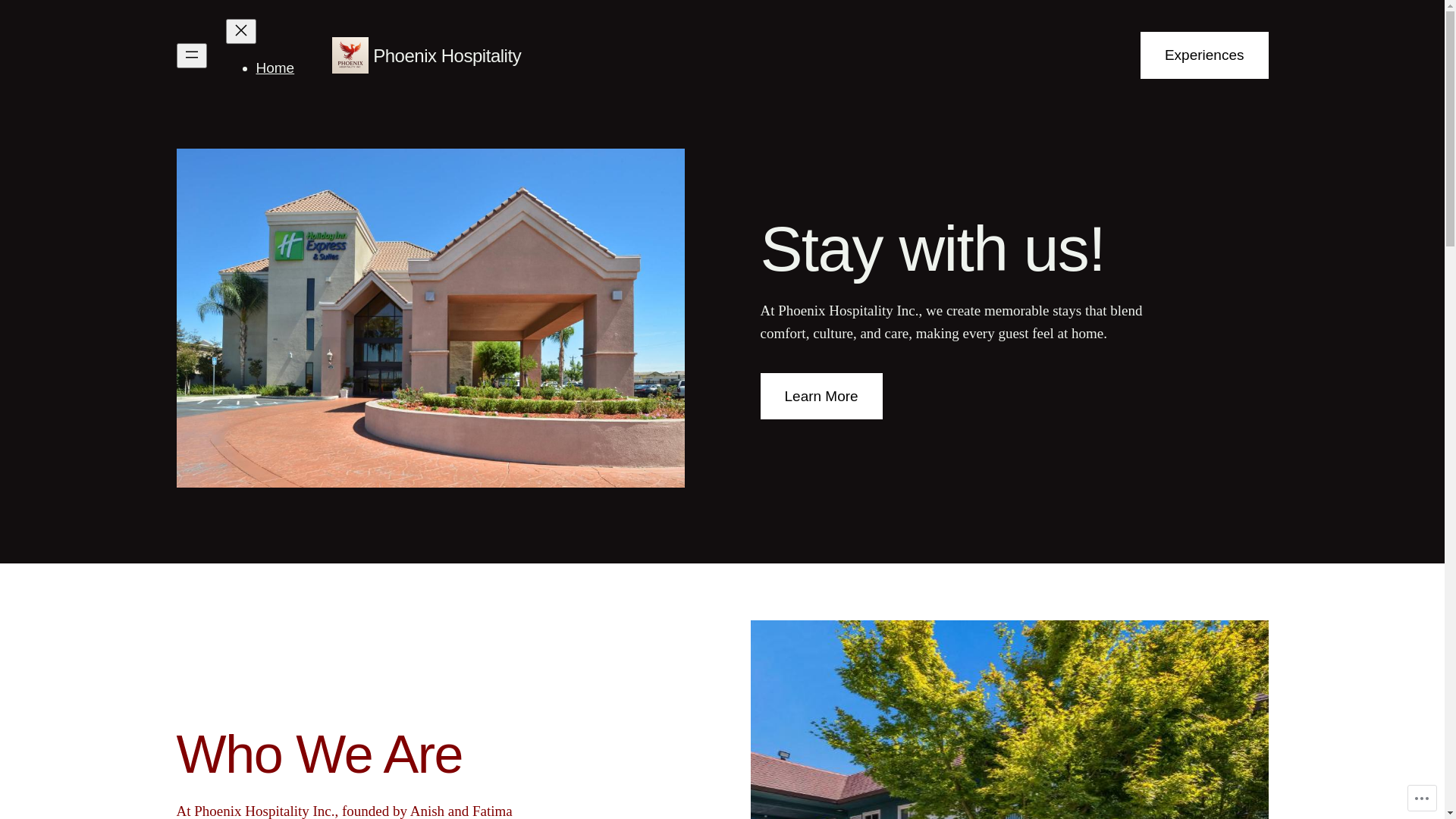 website screenshot of https://phoenixhospitalityinc.com/