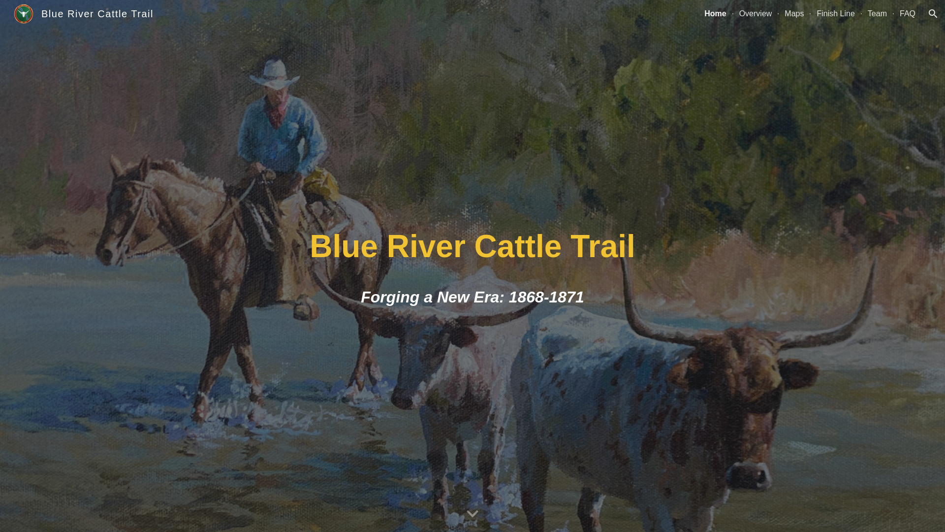 website screenshot of https://bluerivercattletrail.com/