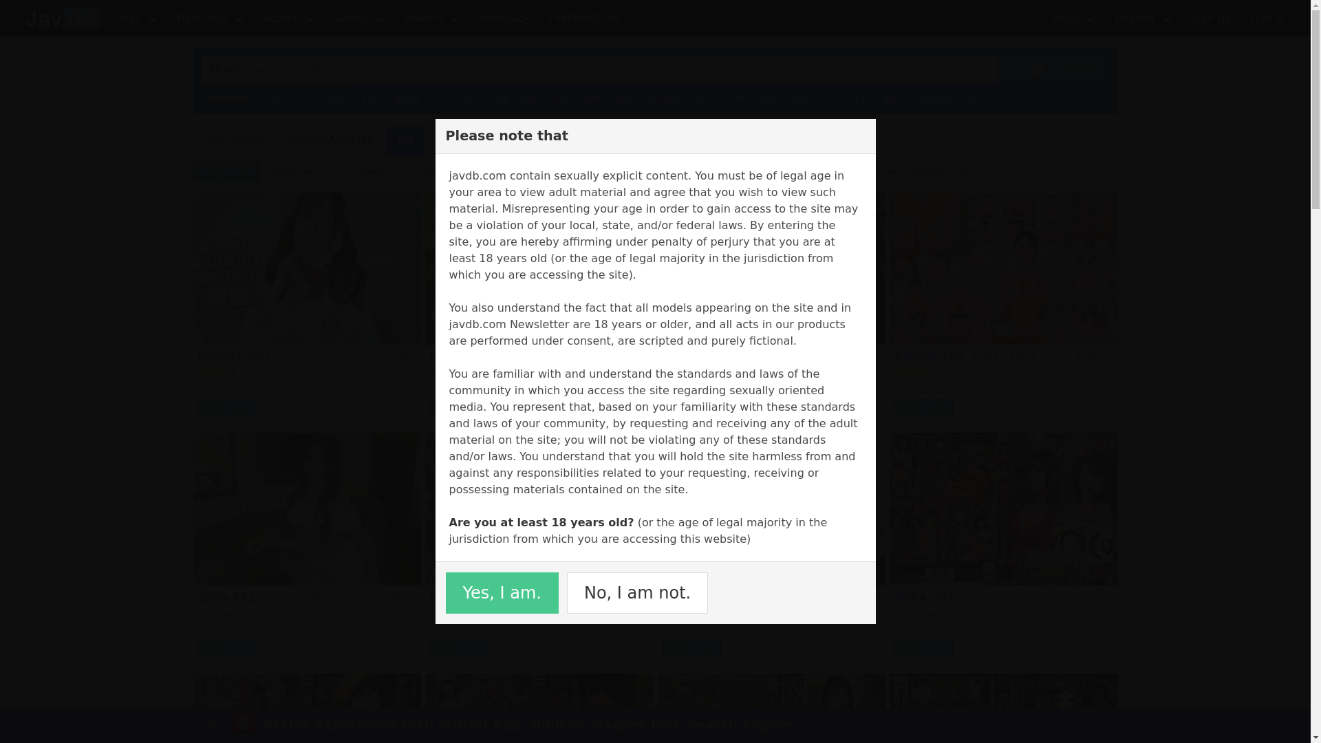 website screenshot of https://javdb562.com/