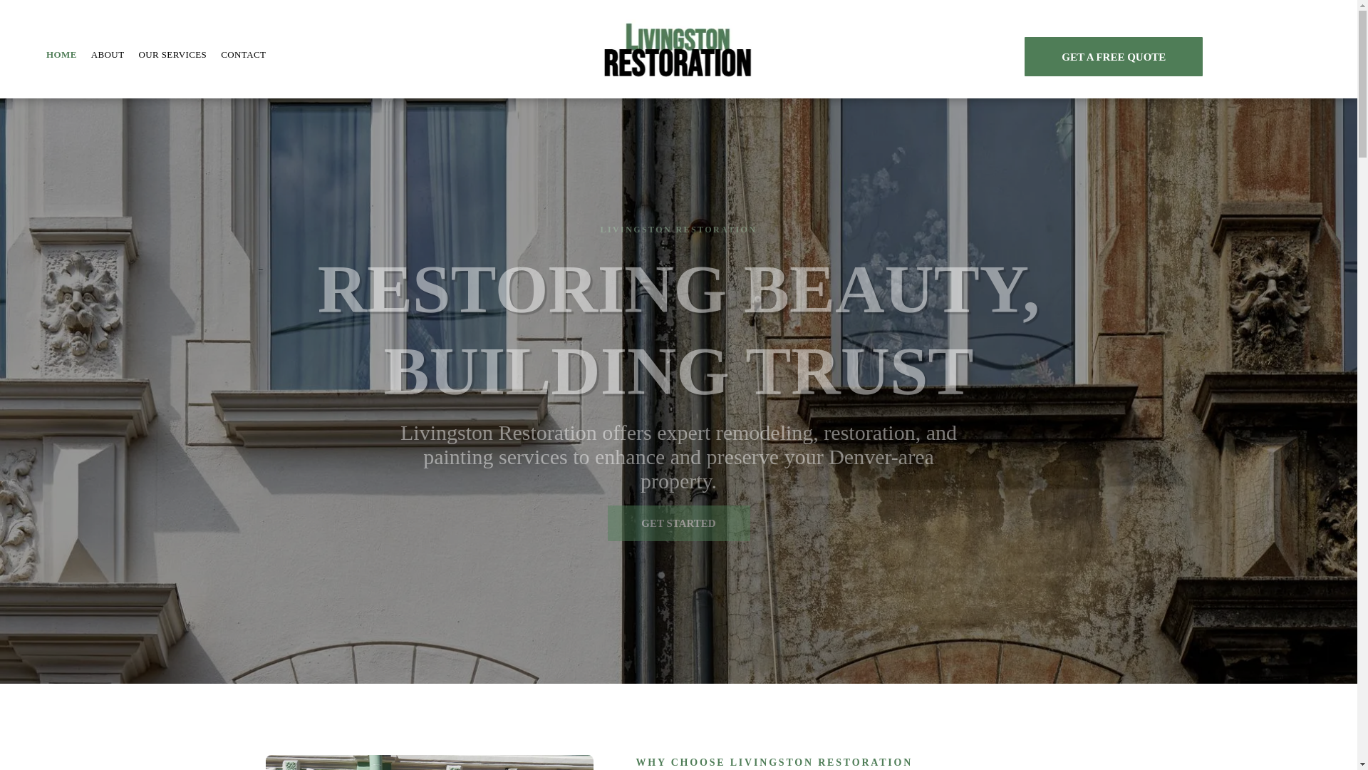 website screenshot of https://livingstonrestoration.com/