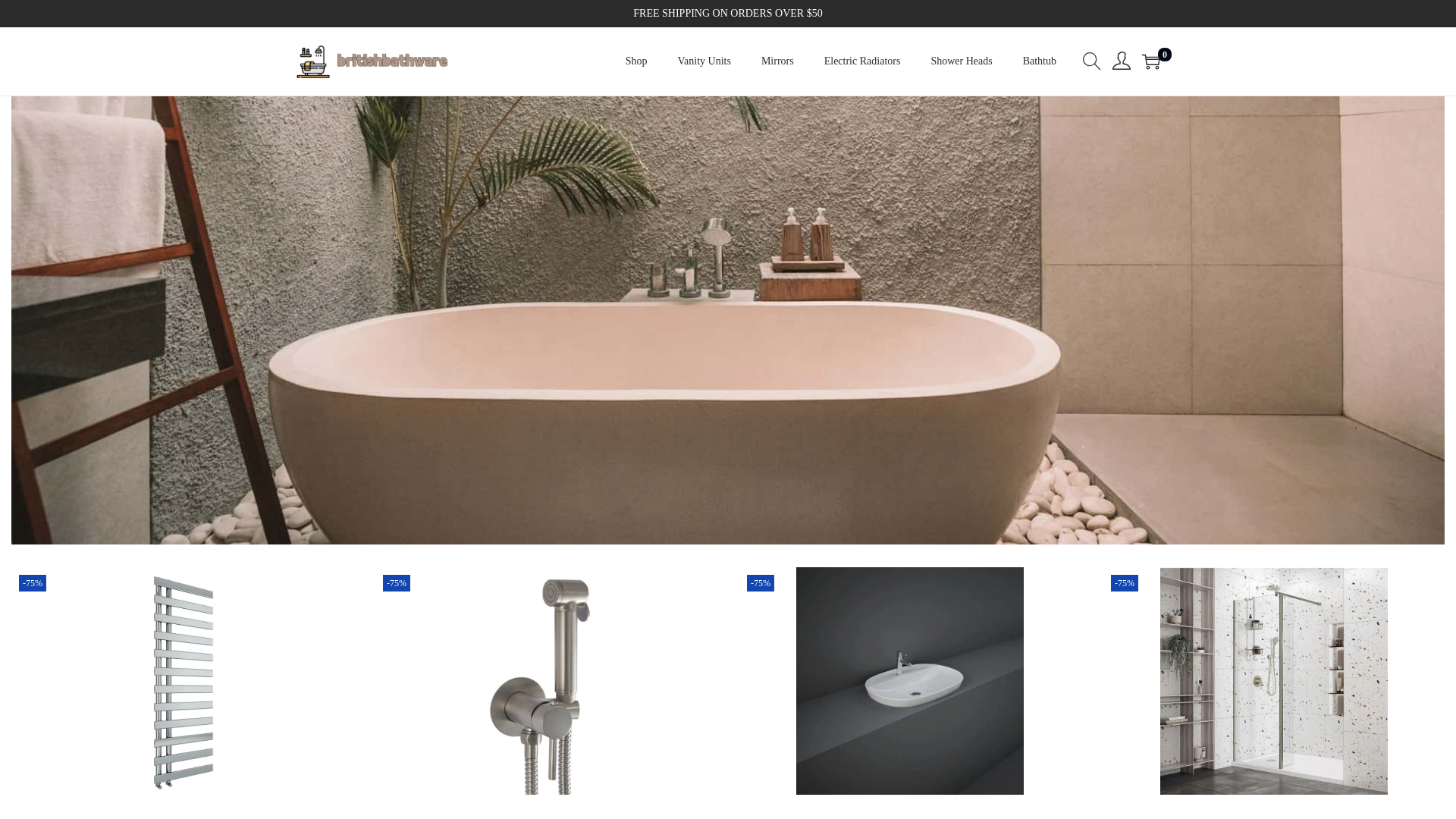 website screenshot of https://britishbathware.com/