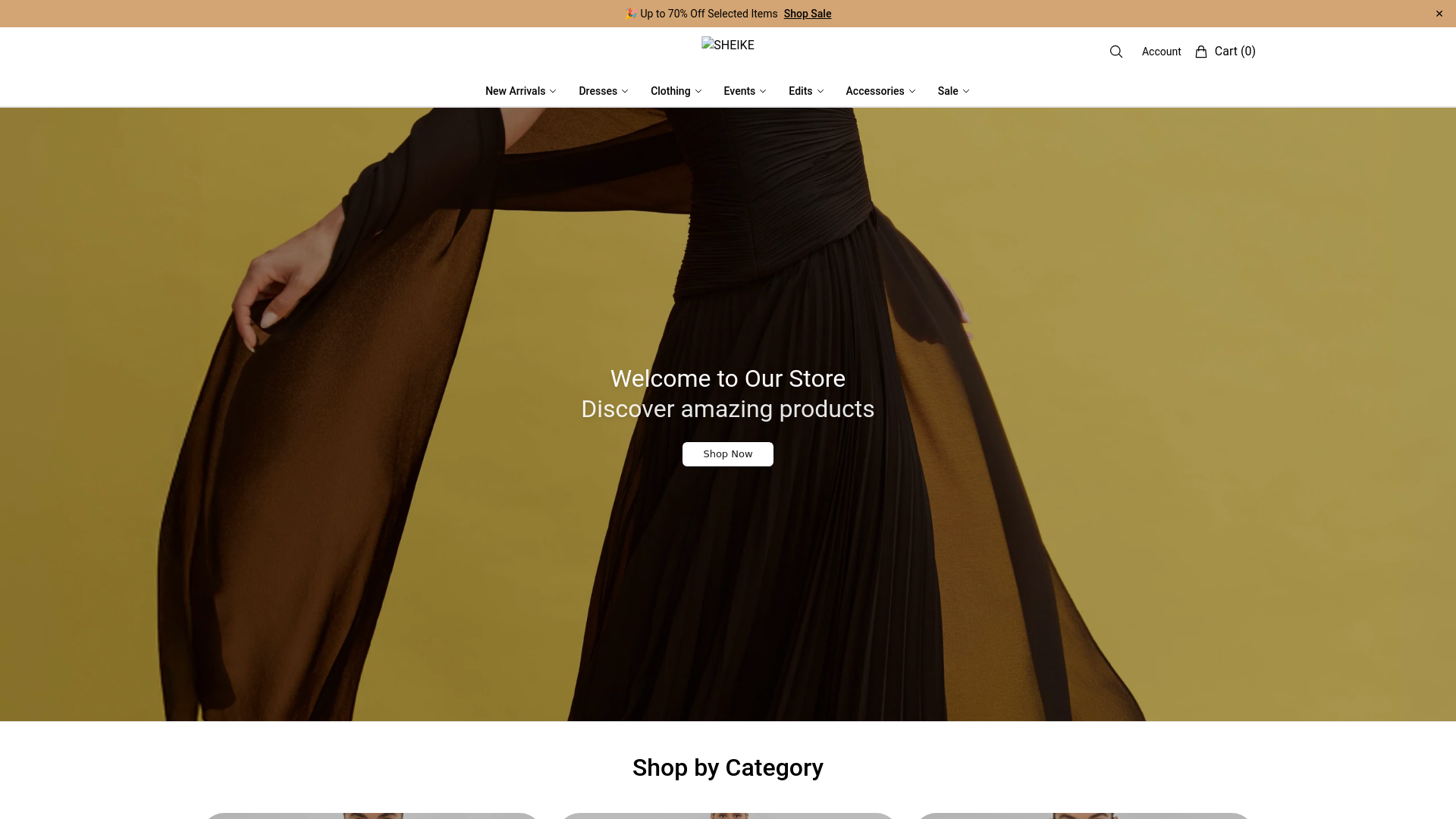 website screenshot of https://sheikehq.shop/