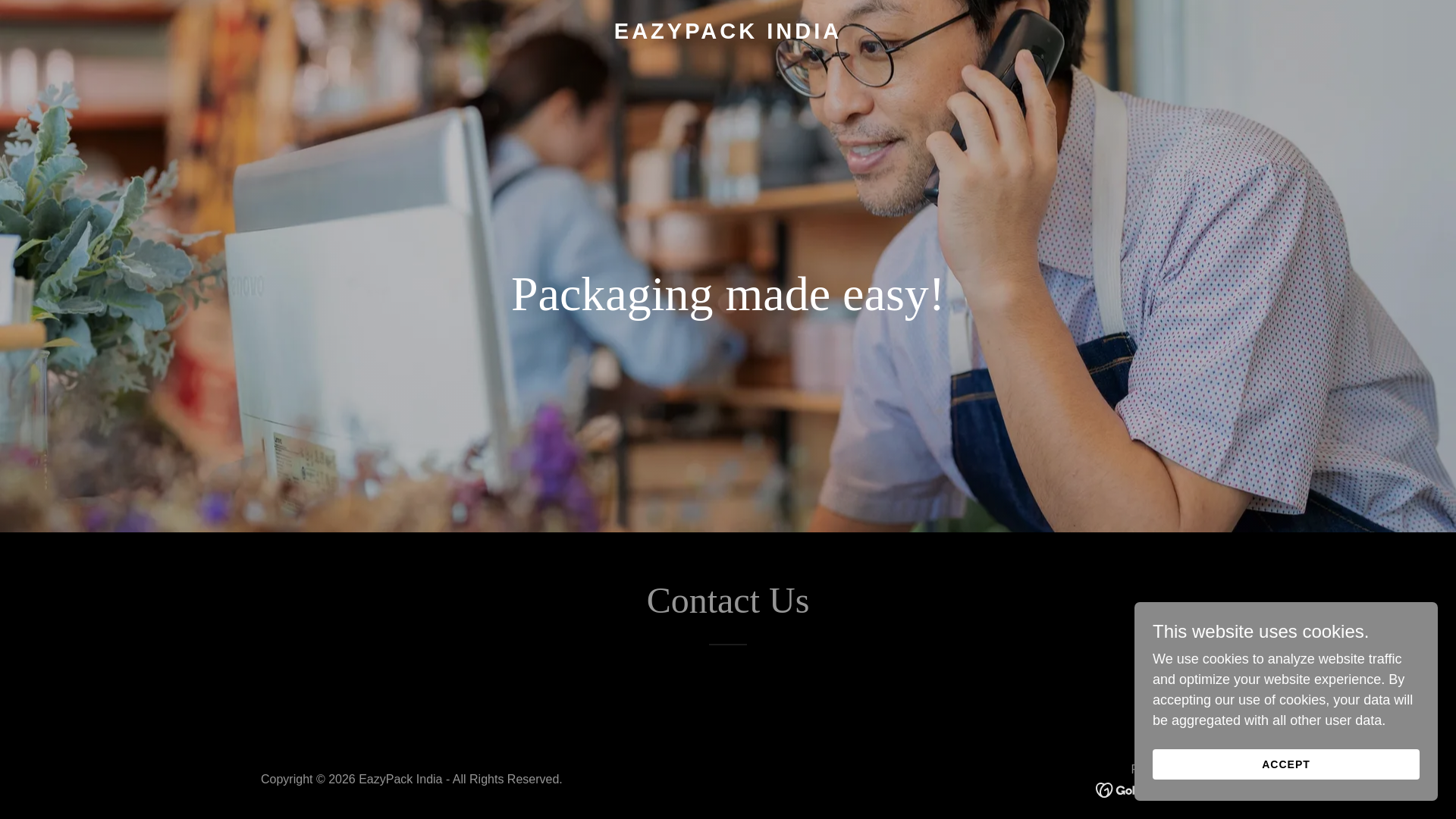 website screenshot of https://eazypack.co.in/