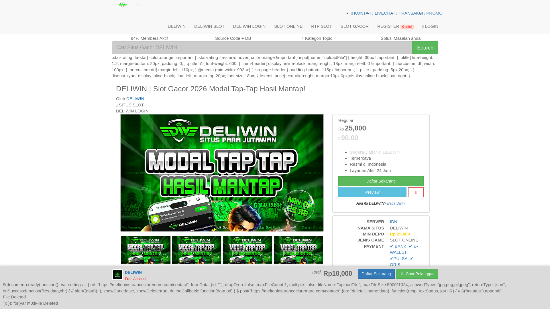 website screenshot of https://deliwin-taptap.pages.dev/