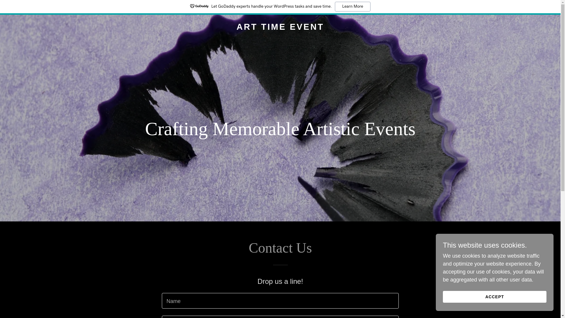 website screenshot of https://arttimevent.com/