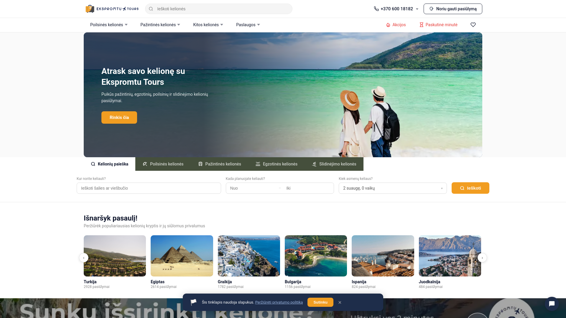 website screenshot of https://ekspromtu-lt.pages.dev/