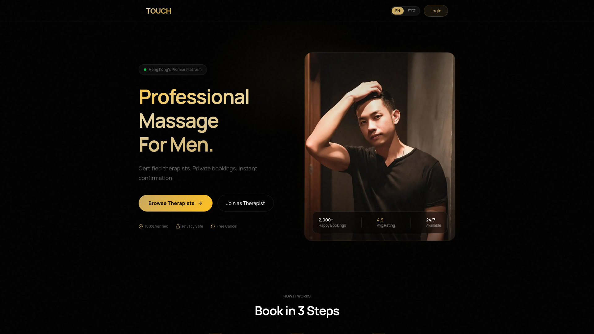 website screenshot of https://touchgay.online/