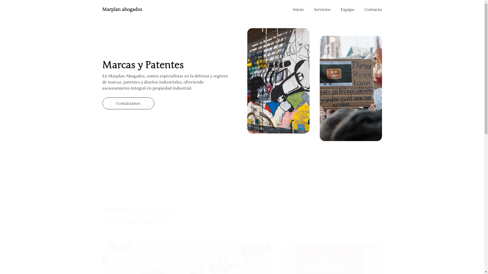 website screenshot of https://marplanabogados.com/