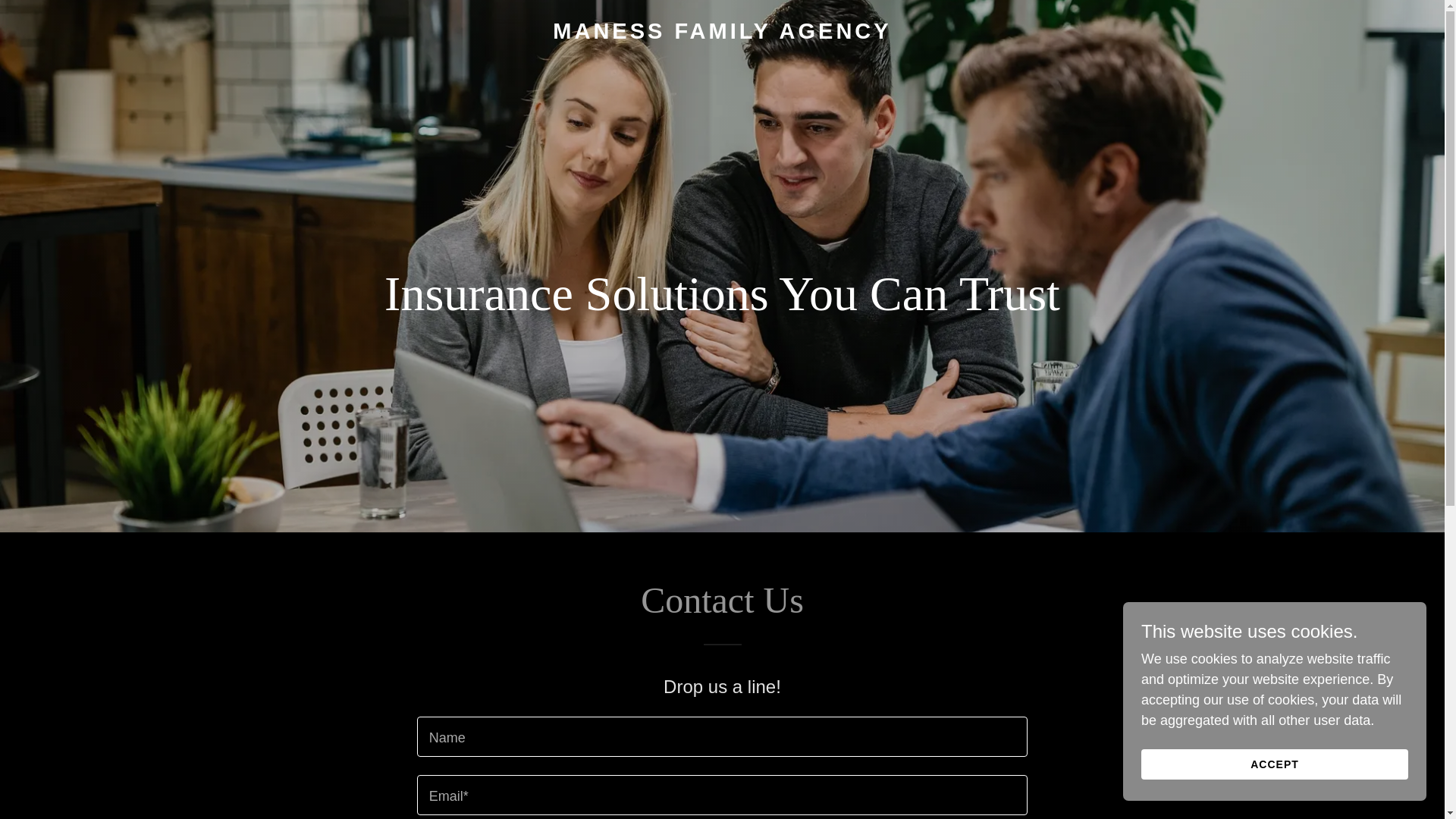 website screenshot of https://manessagency.com/