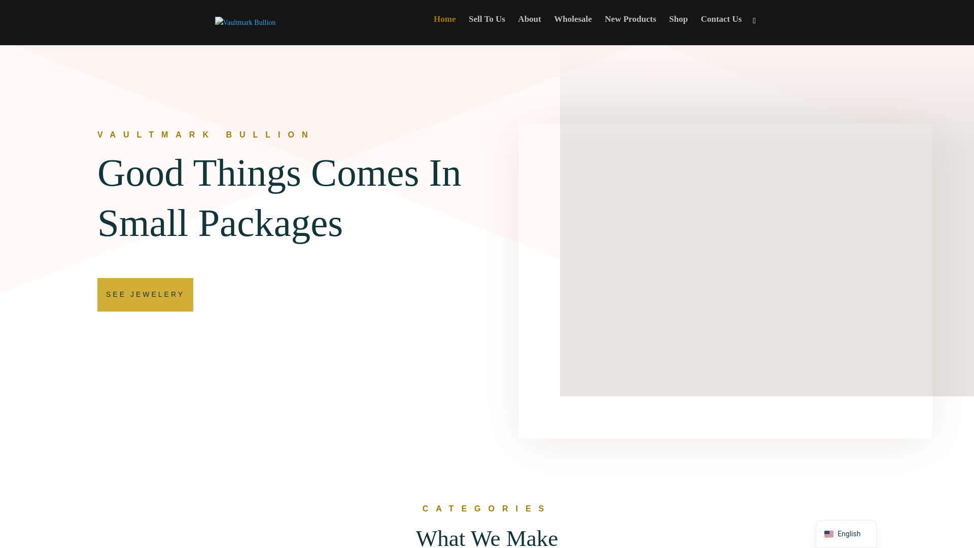 website screenshot of https://vaultmarkbullion.co.uk/