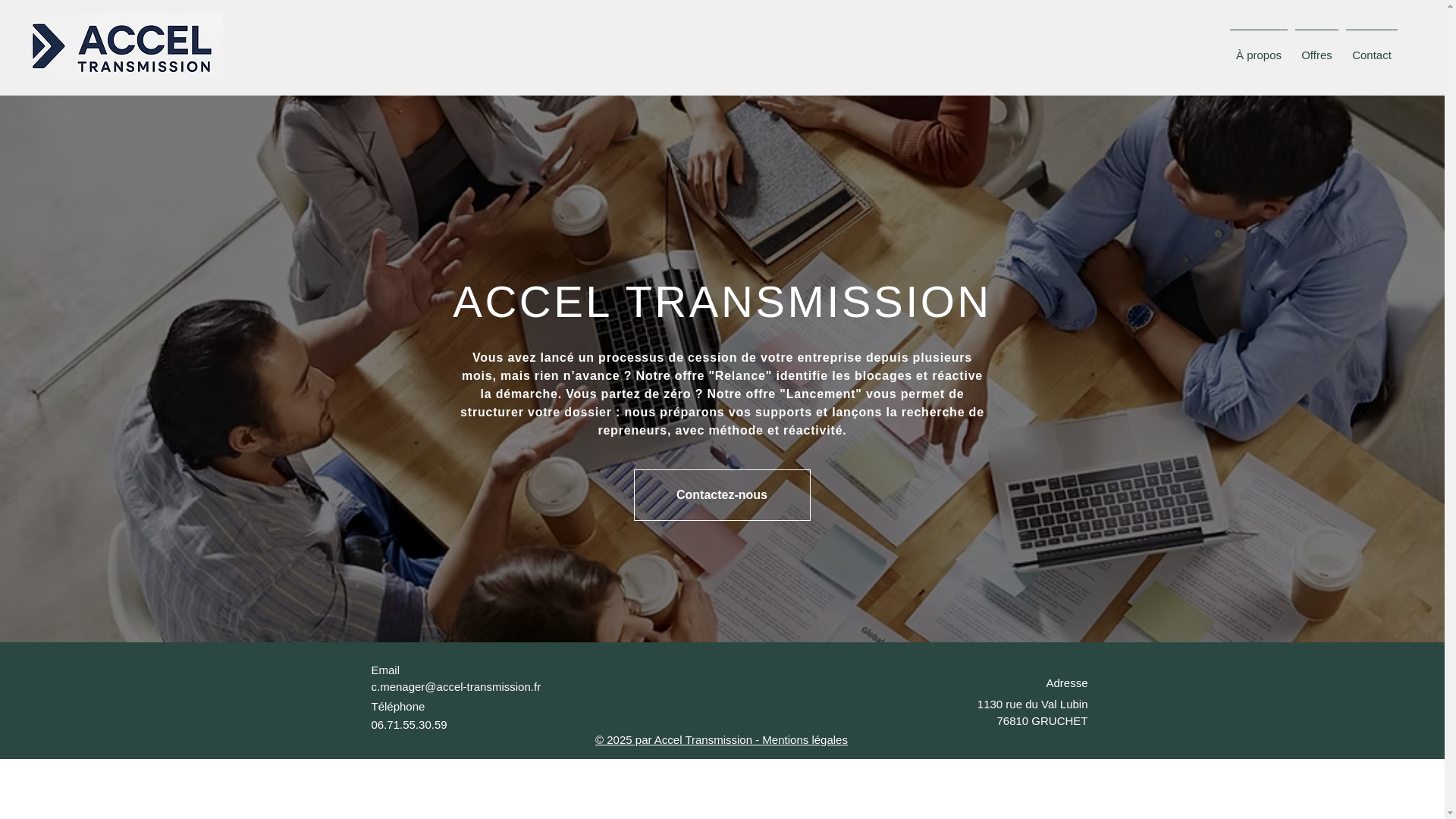 website screenshot of https://accel-transmission.fr/