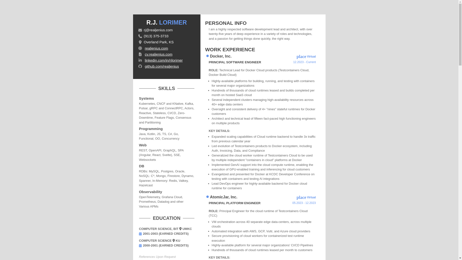 website screenshot of https://cv-realjenius-com.pages.dev/