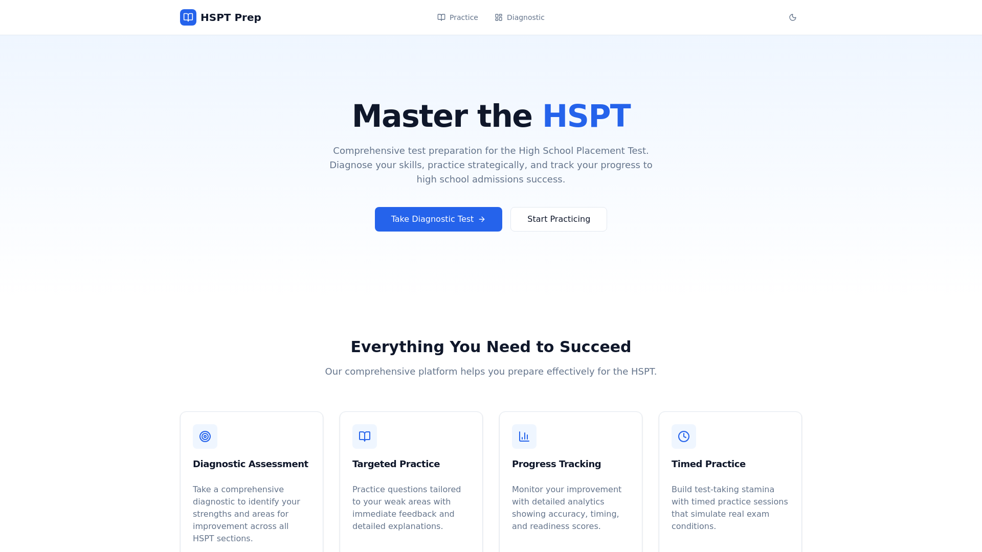 website screenshot of https://hsptstudy.com/