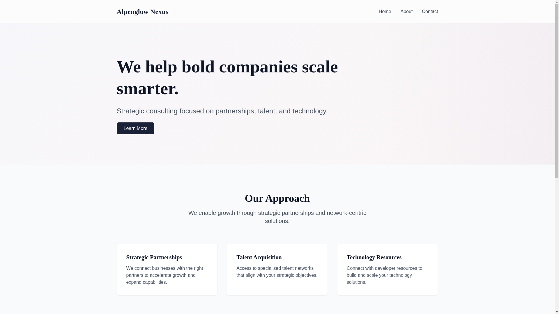 website screenshot of https://alpenglow-nexus-ascend.pages.dev/