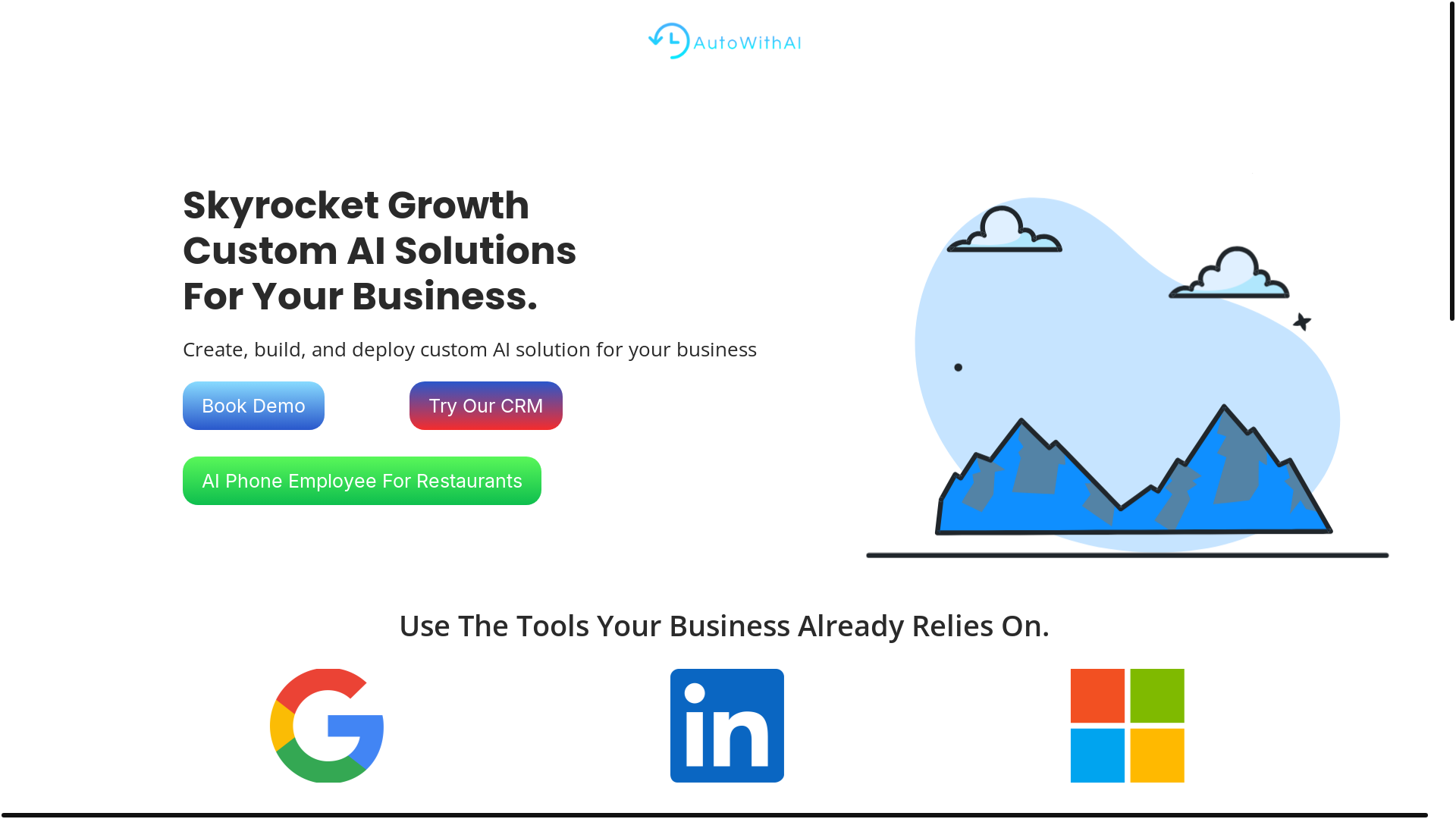 website screenshot of https://aifortakeout.com/