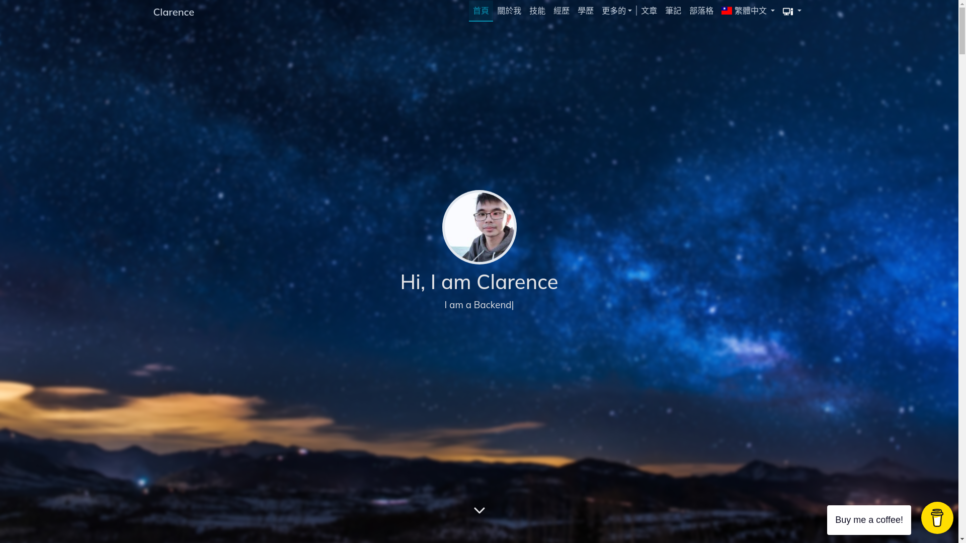 website screenshot of https://clarencetw-github-io.pages.dev/