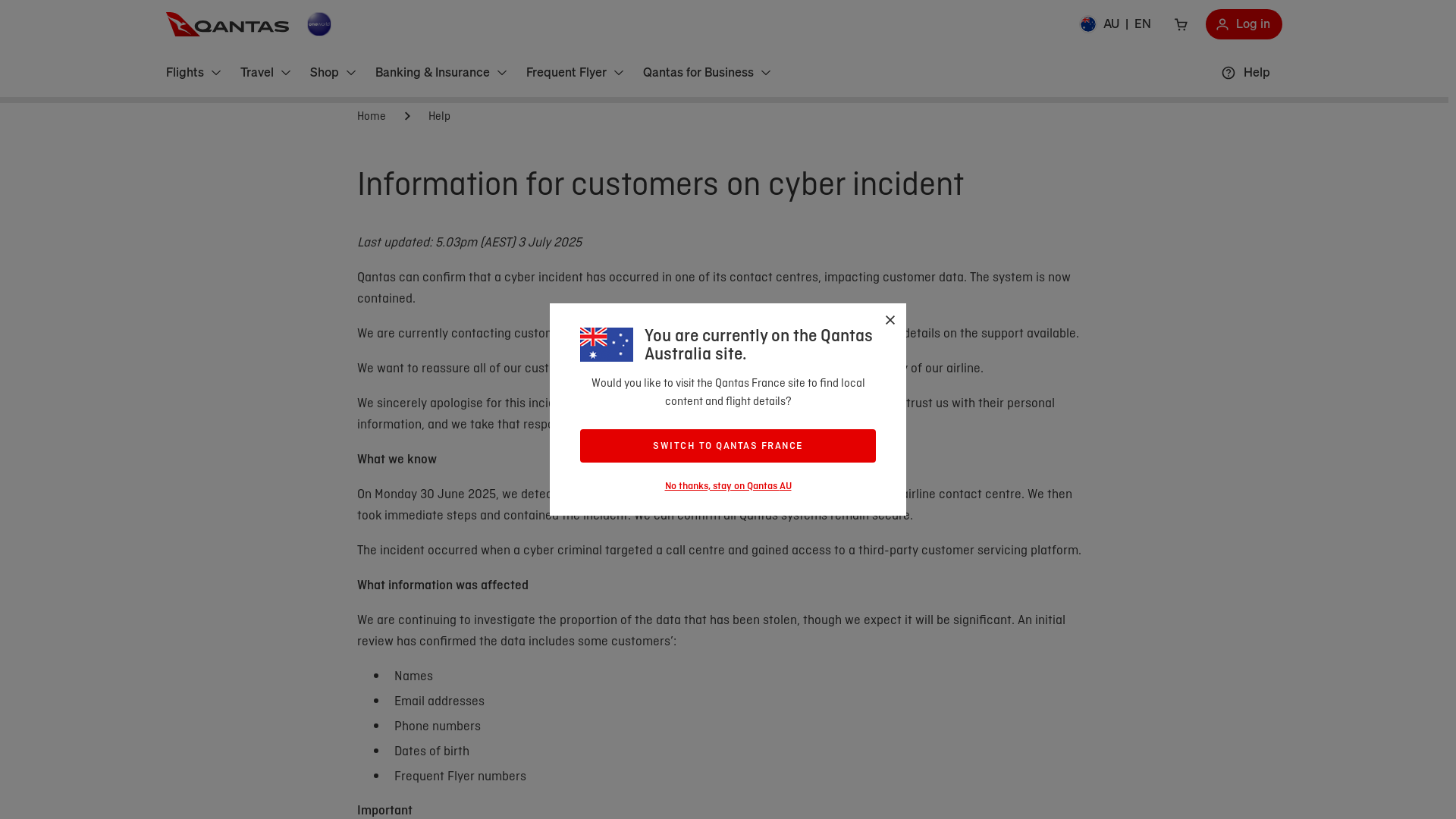 website screenshot of https://loyalty.qantas.com/re?l=D0I1dmwa1xIdvrl9q8I0ITmcmt5607&s=LKDKLJDHGKPAGCDC
