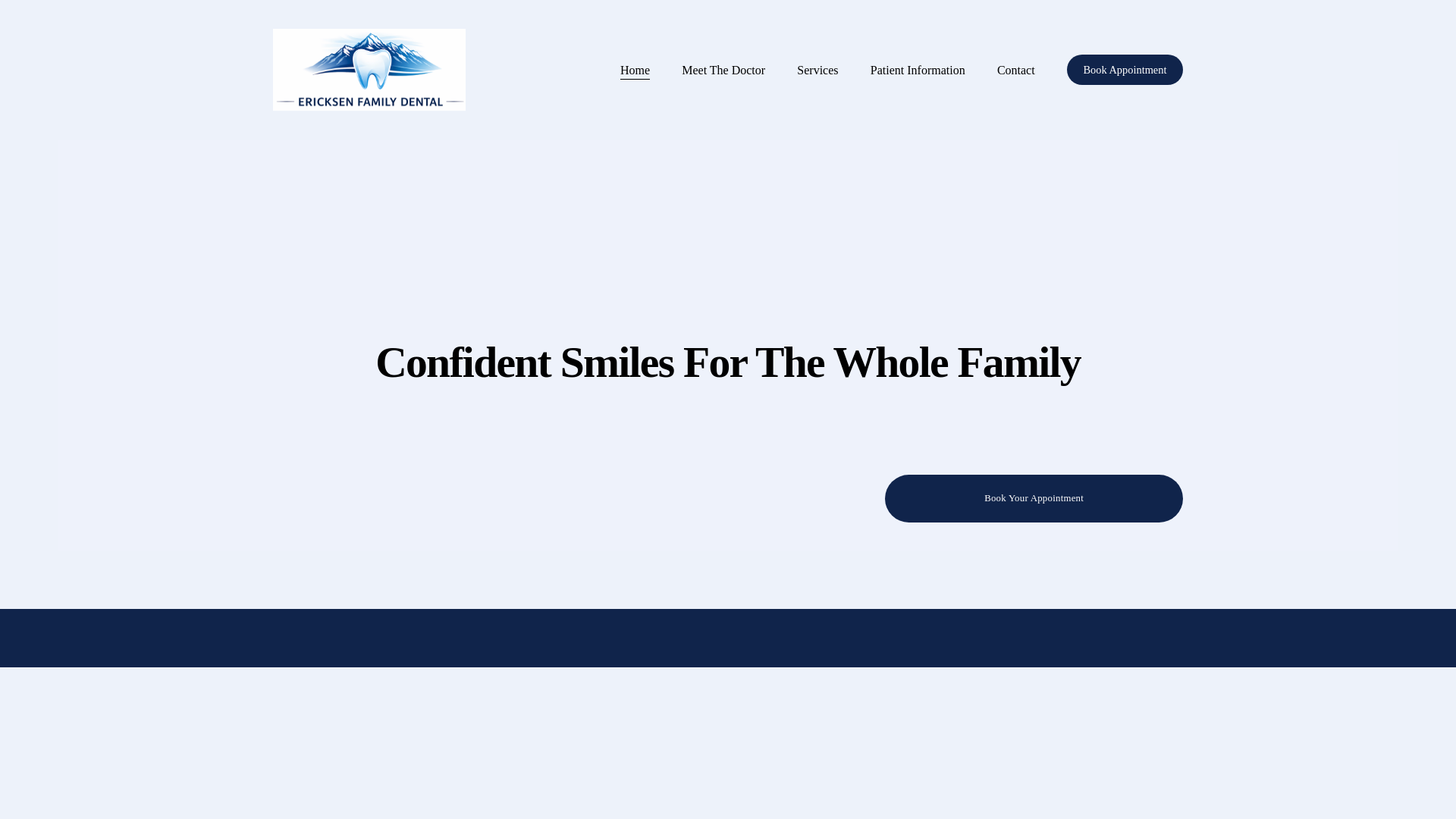 website screenshot of https://ericksendentalgroup.com
