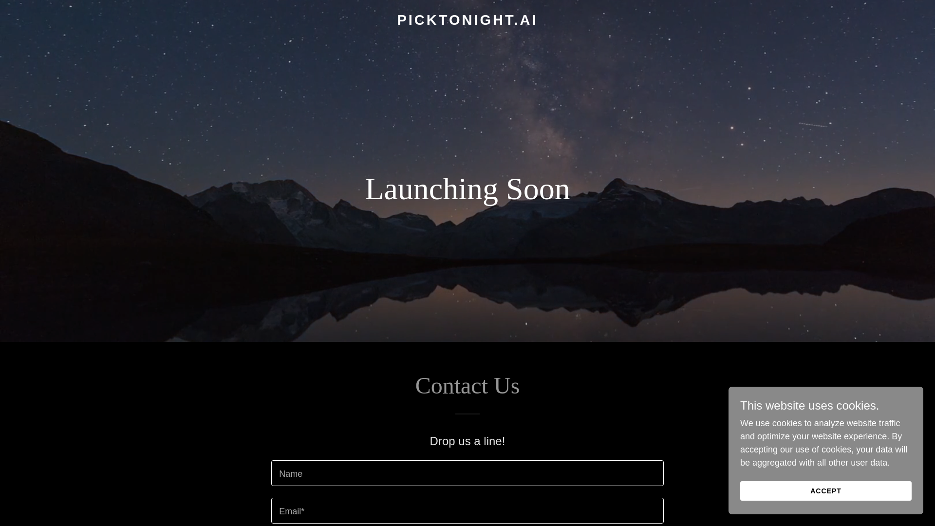 website screenshot of https://picktonight.ai/