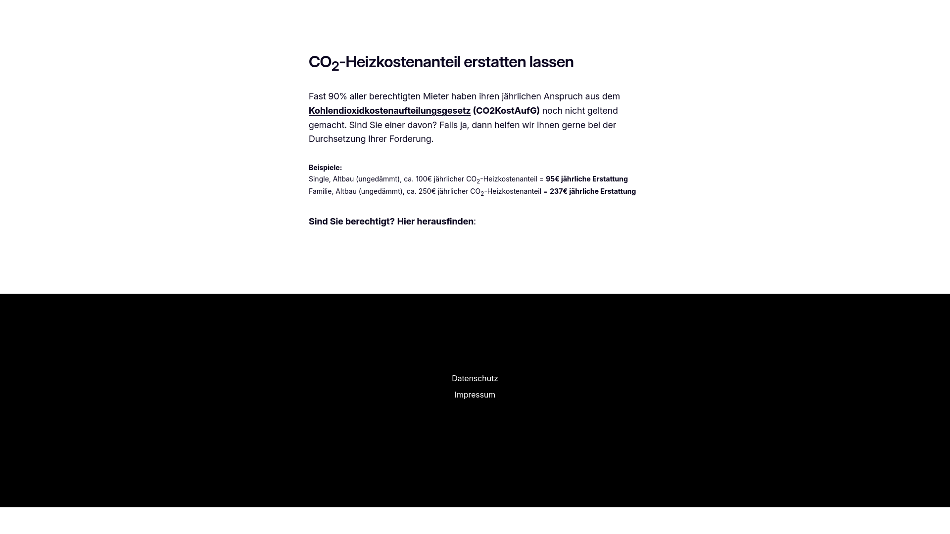 website screenshot of https://klimageld-mieter.de/